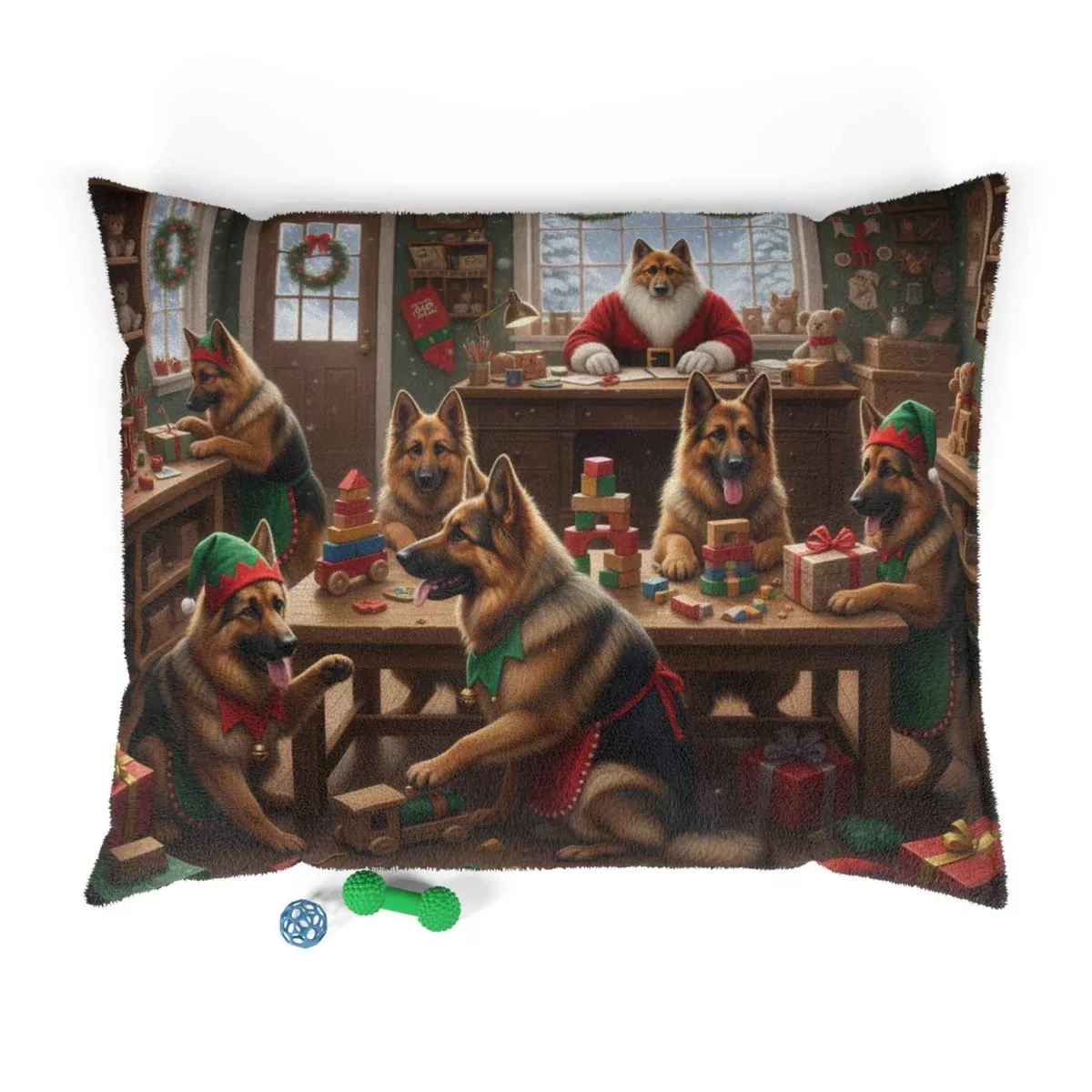 German Shepherd Holiday Workshop Pet Bed