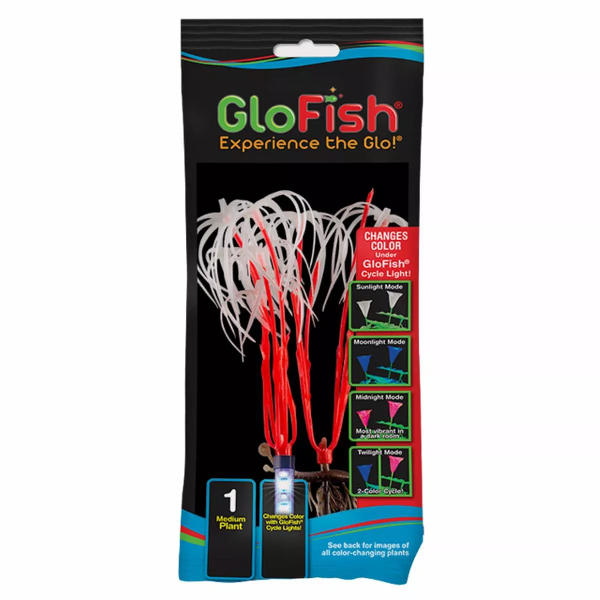 GloFish GloFish Color Changing Aquarium Plant, Orange