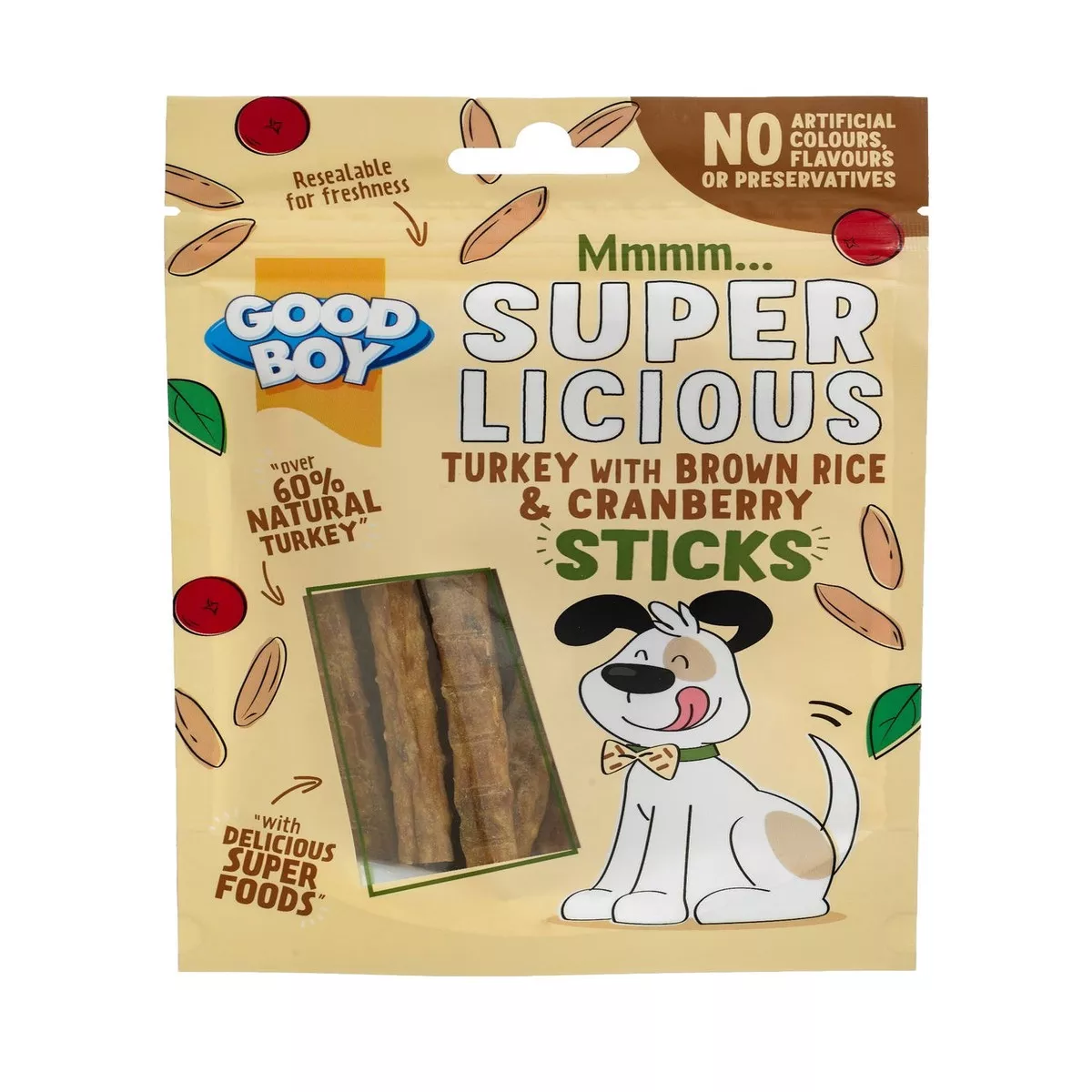 Good Boy Turkey with Brown Rice&Cranberry Sticks 70g