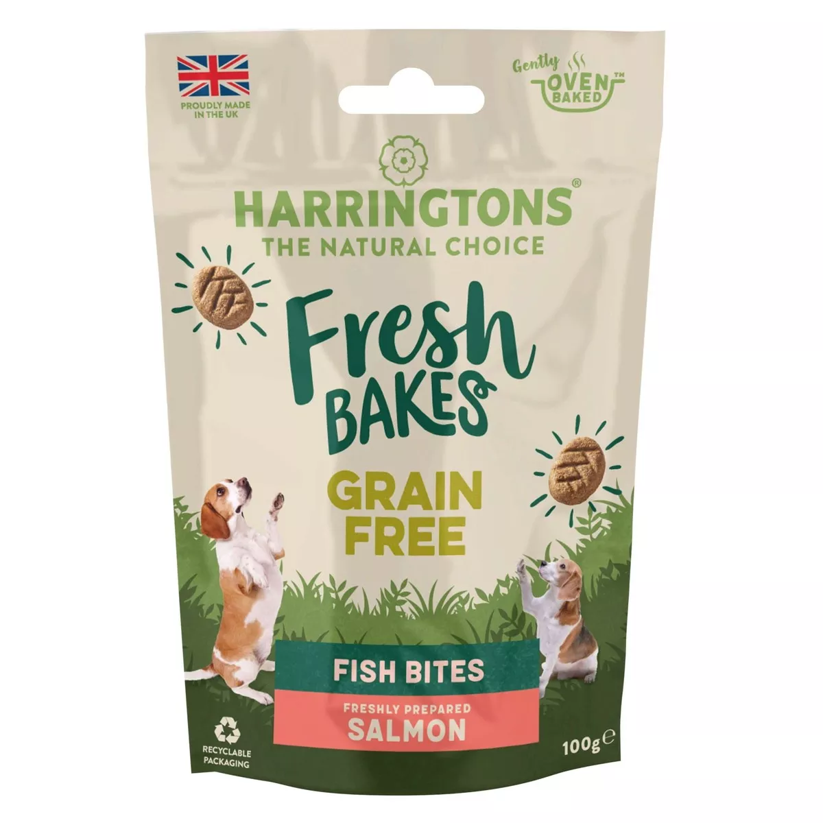 Harringtons Grain Free Fresh Bakes Salmon Fish Bites 100g