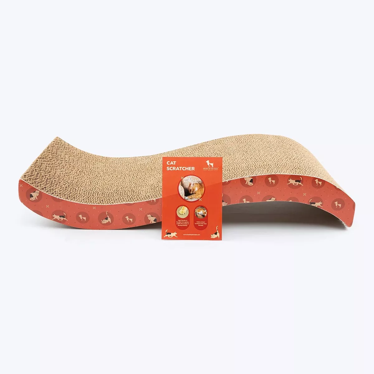 HUFT Sara’s Scratchville Scratcher Toy for Cats (Orange)