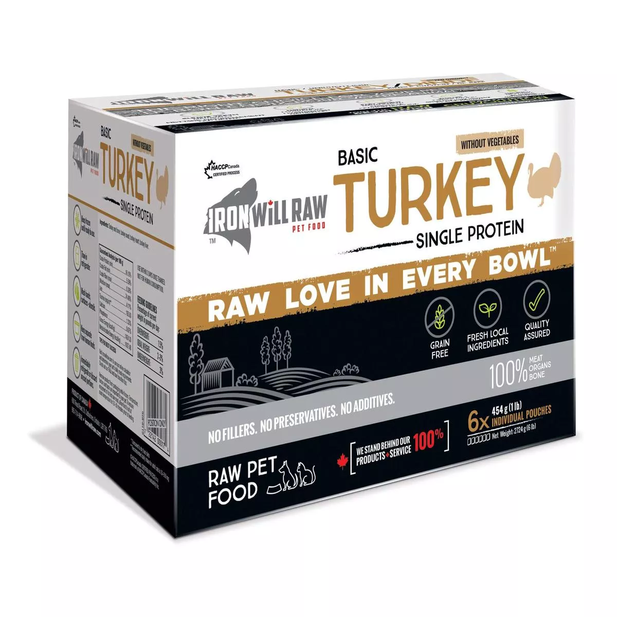 Iron Will Raw Basic Turkey Frozen Cat & Dog Food