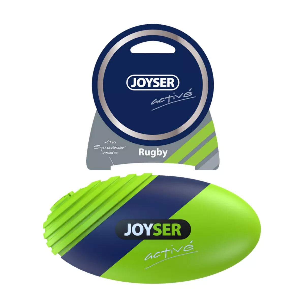 Joyser Active TPU Rugby Ball for Dogs (Blue/Orange)