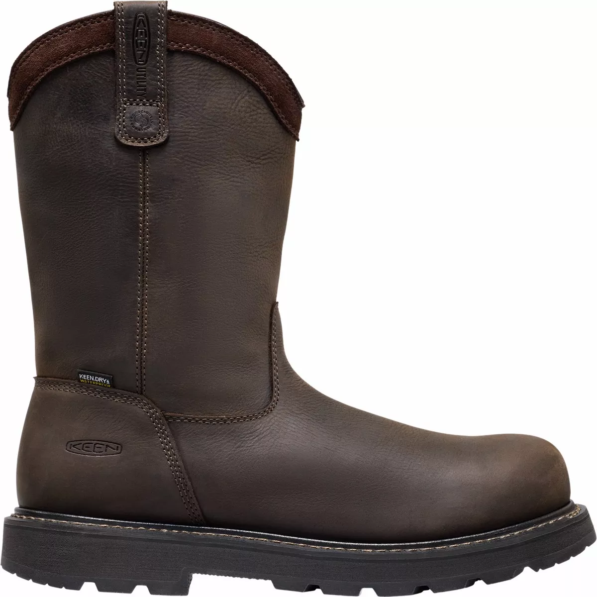 Keen Men's Cincinnati 90 Pull-On Waterproof Composite Toe Work Boot - Dark Brown