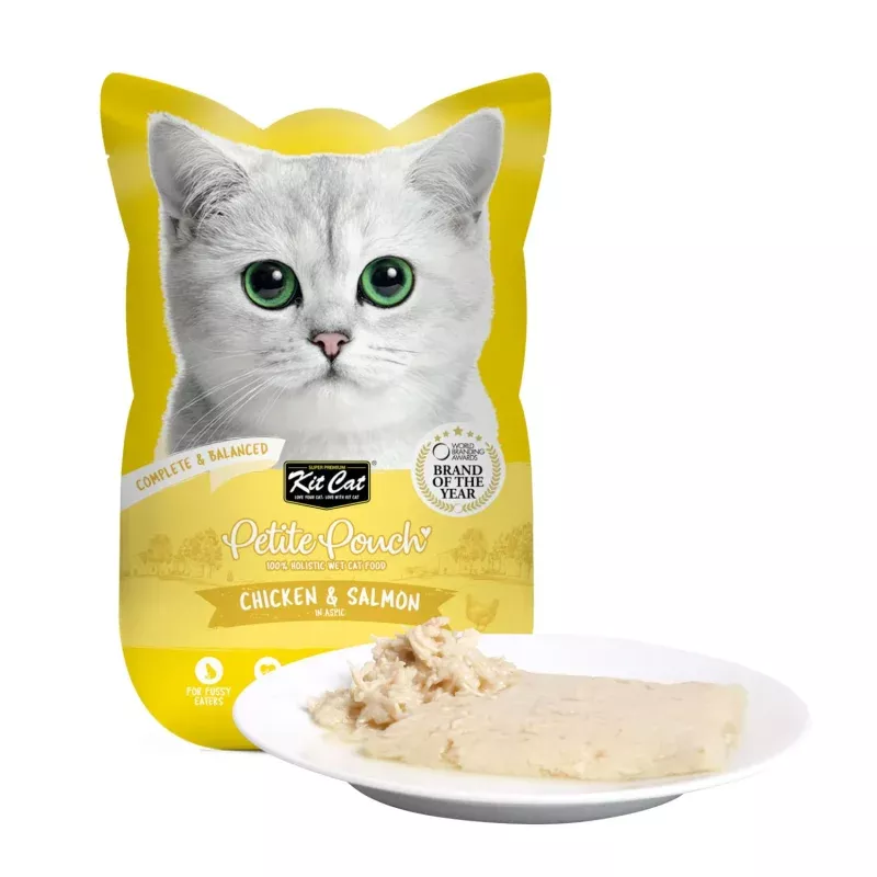 Kit Cat Petite Pouch Chicken & Salmon
