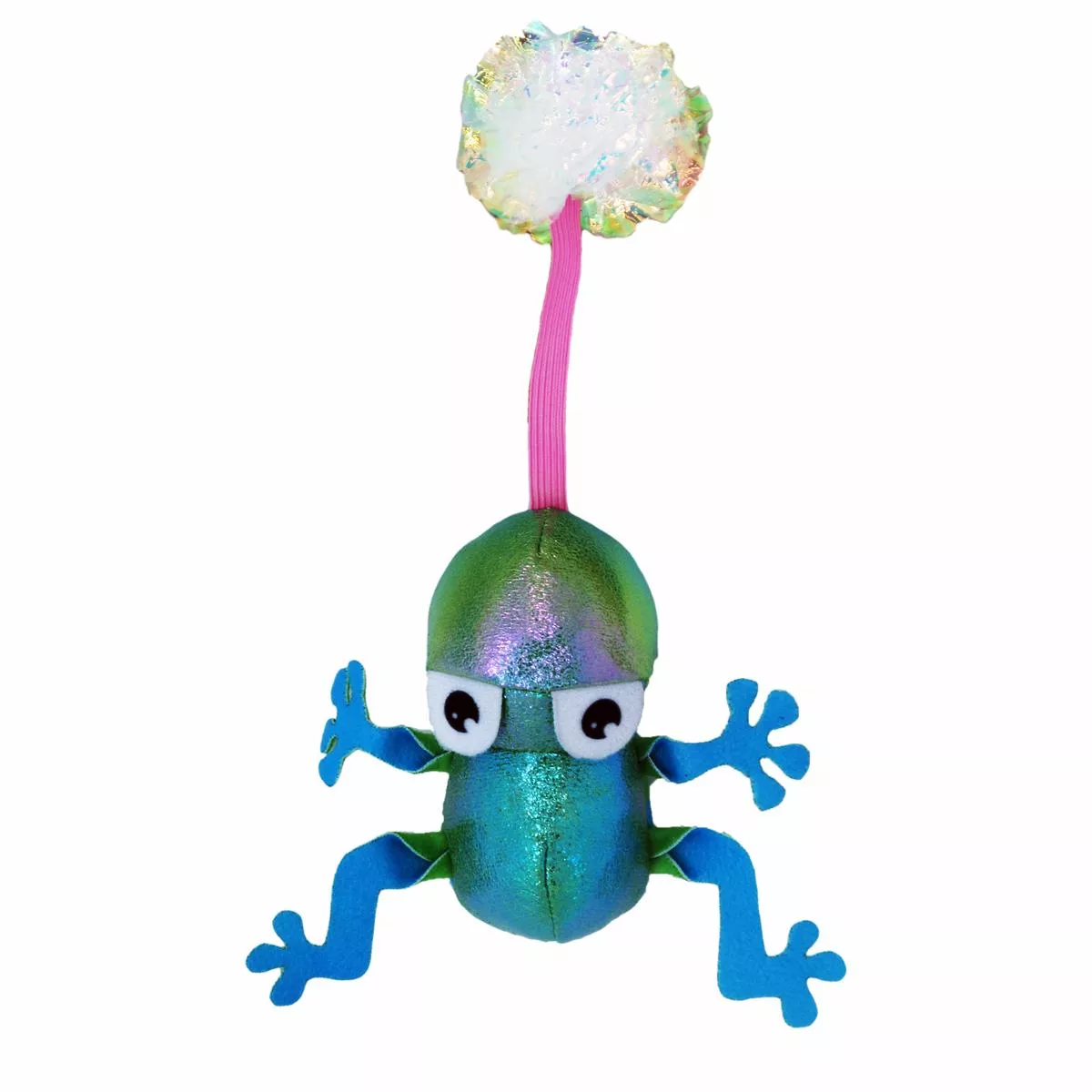 Kong Flingaroo Frog Toy for Cats (Blue)
