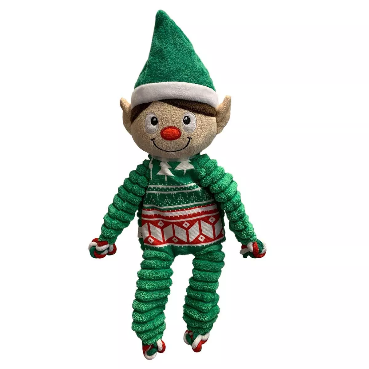 KONG Holiday Floppy Knots Elf Dog Toy