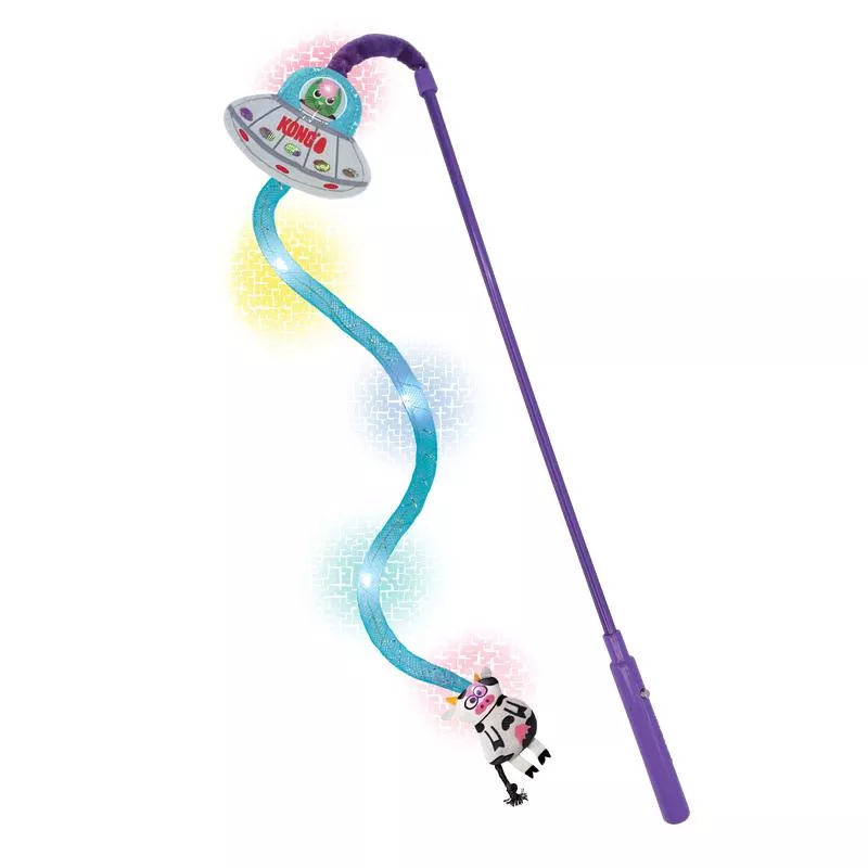 Kong Teaser UFO Toy for Cats (Multicolour)