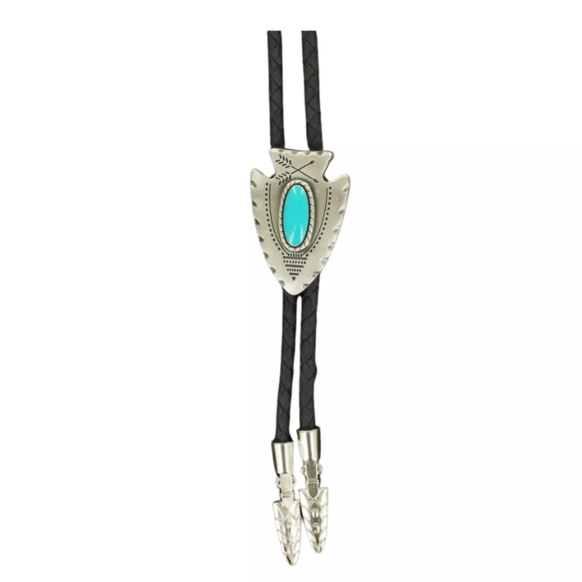 M+F Western Turquoise Arrowhead Bolo Tie