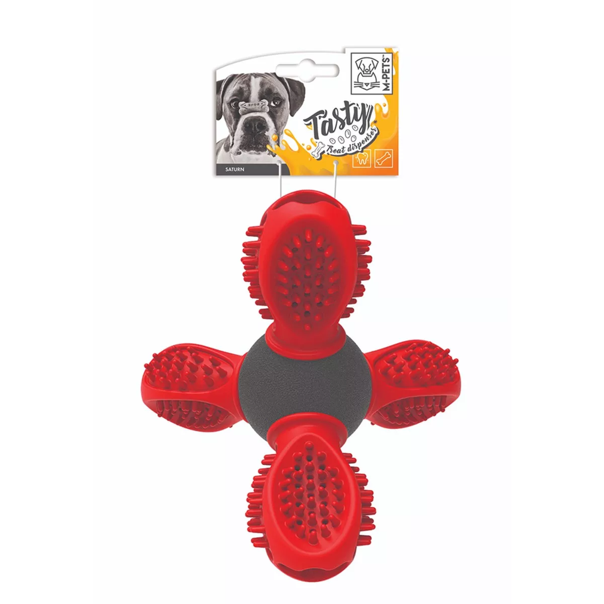 M Pets Saturn Toy for Dogs (Red/Black)