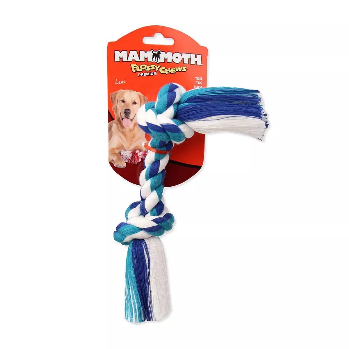 Mammoth Flossy Chews Bones Color Rope Dog Toy