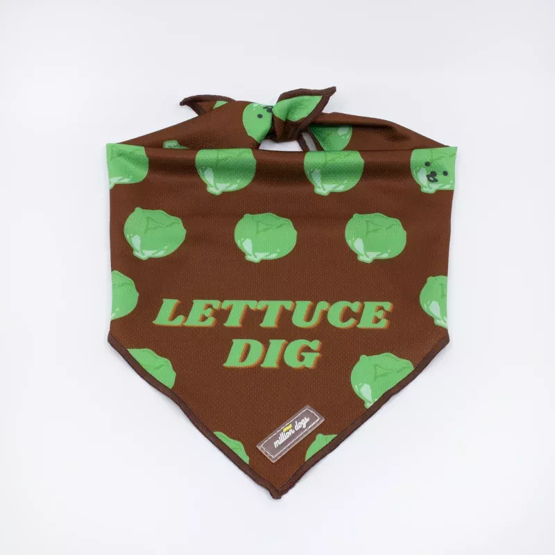 Million Dogs - Cooling Dog Bandana - Lettuce Dig