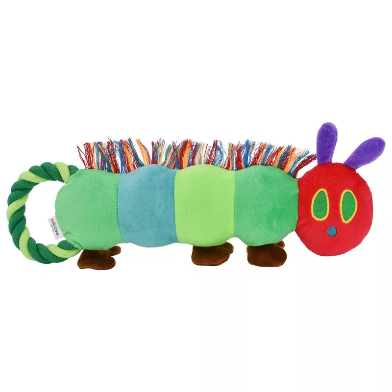 Multipet EC Hungry Caterpillar Tug Plush Dog Toy Medium 16″