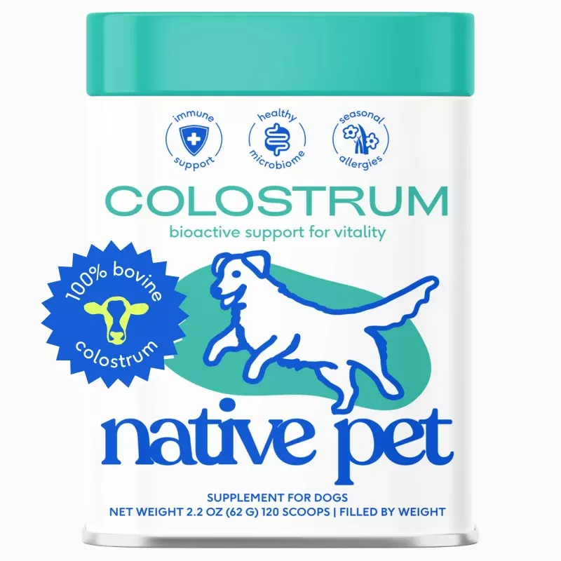 Native Pet - Native Pet Colostrum Immune System Powder Supplement for Dog: 120 scoops