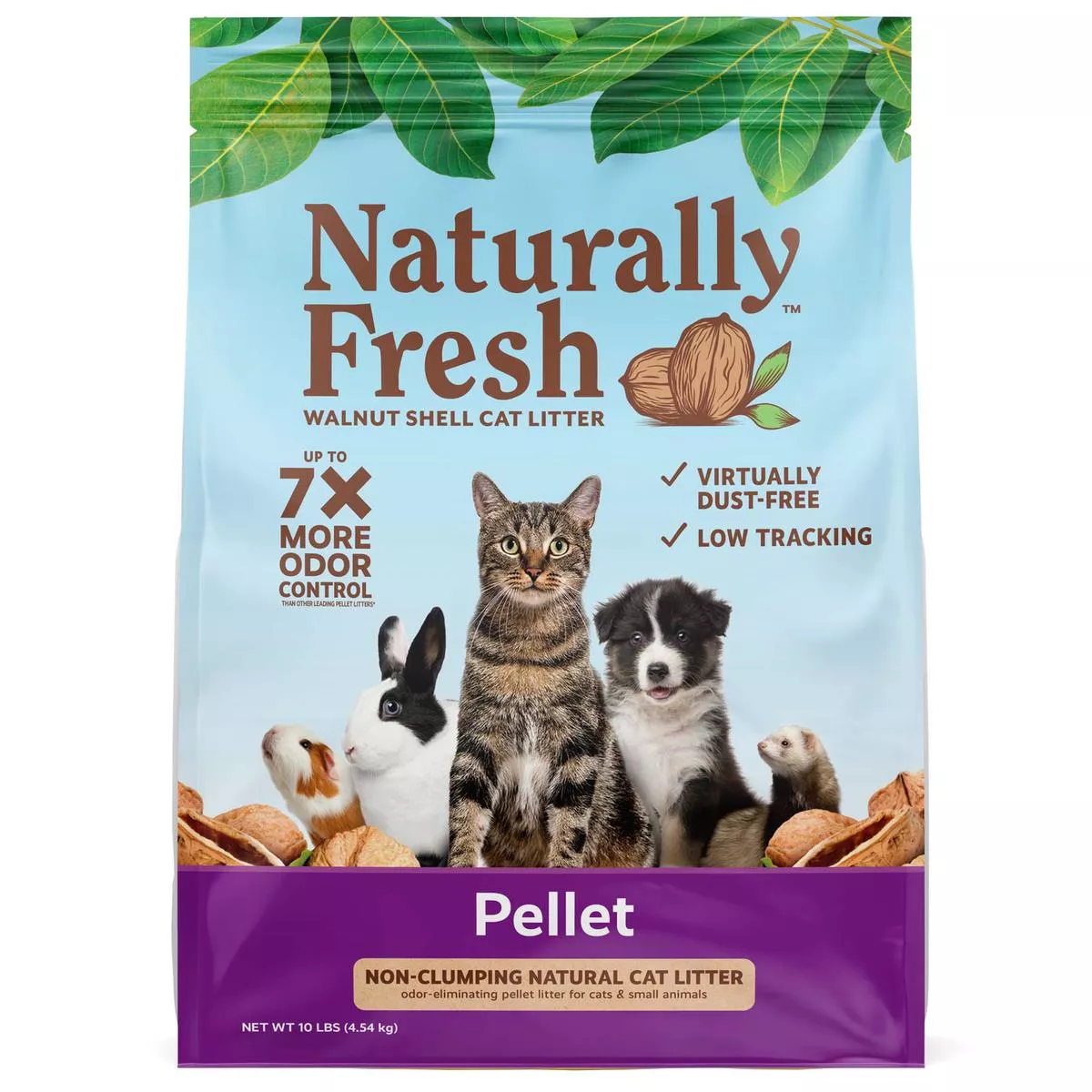 Naturally Fresh Walnut-Based Pellet Non-Clumping Cat Litter