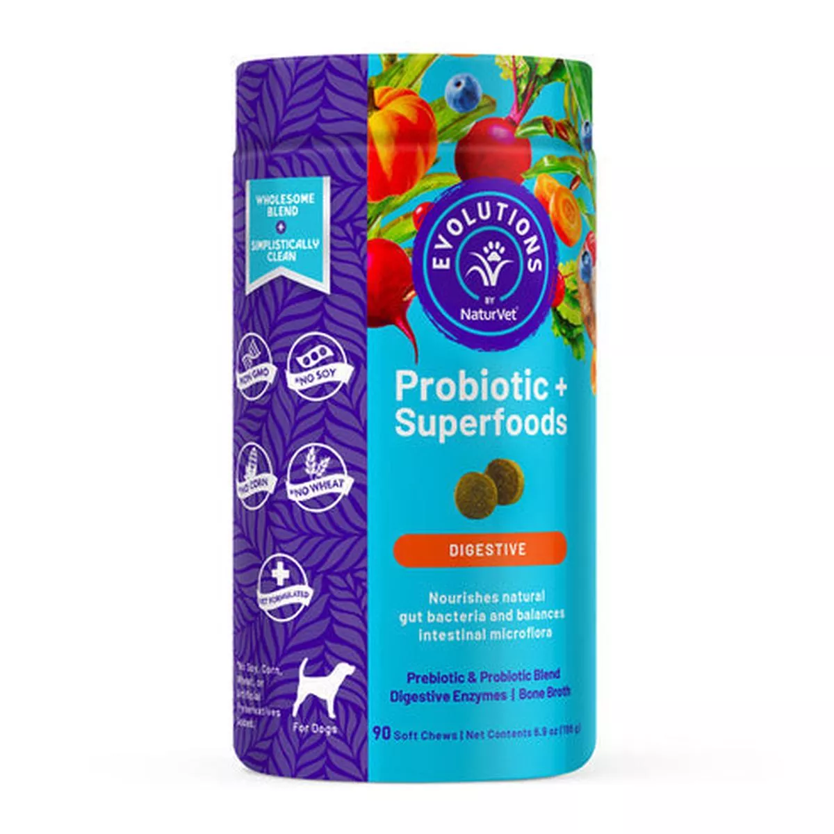 NaturVet Evolutions – Probiotic + Superfoods Soft Chews