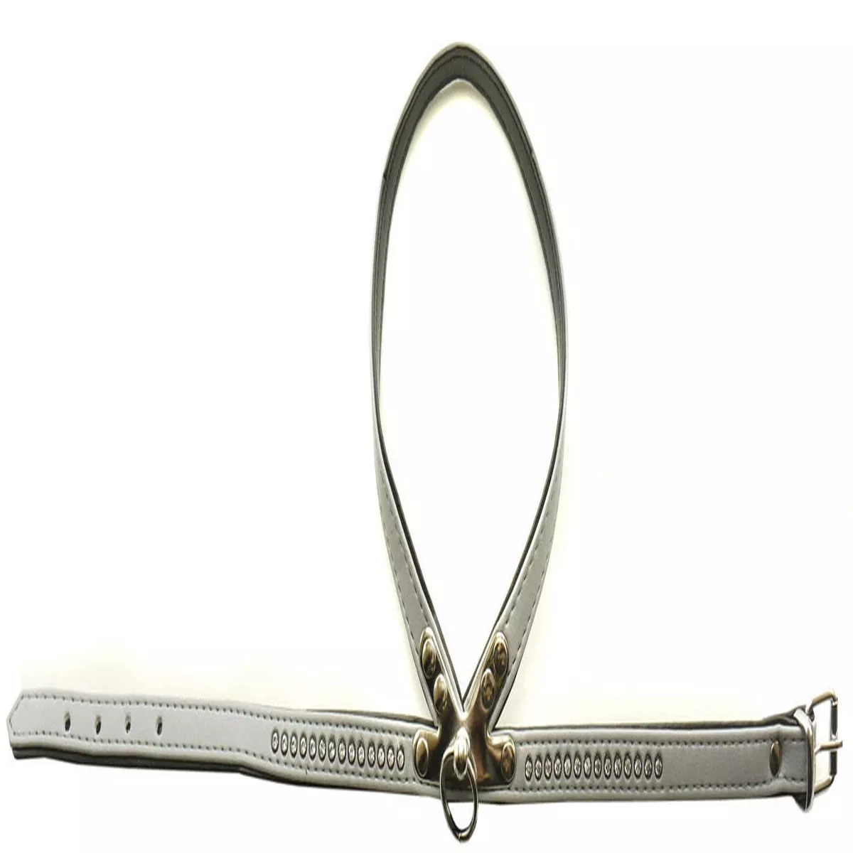Nobby Double Backed Swarovski Crystal Harness Grey 40cm