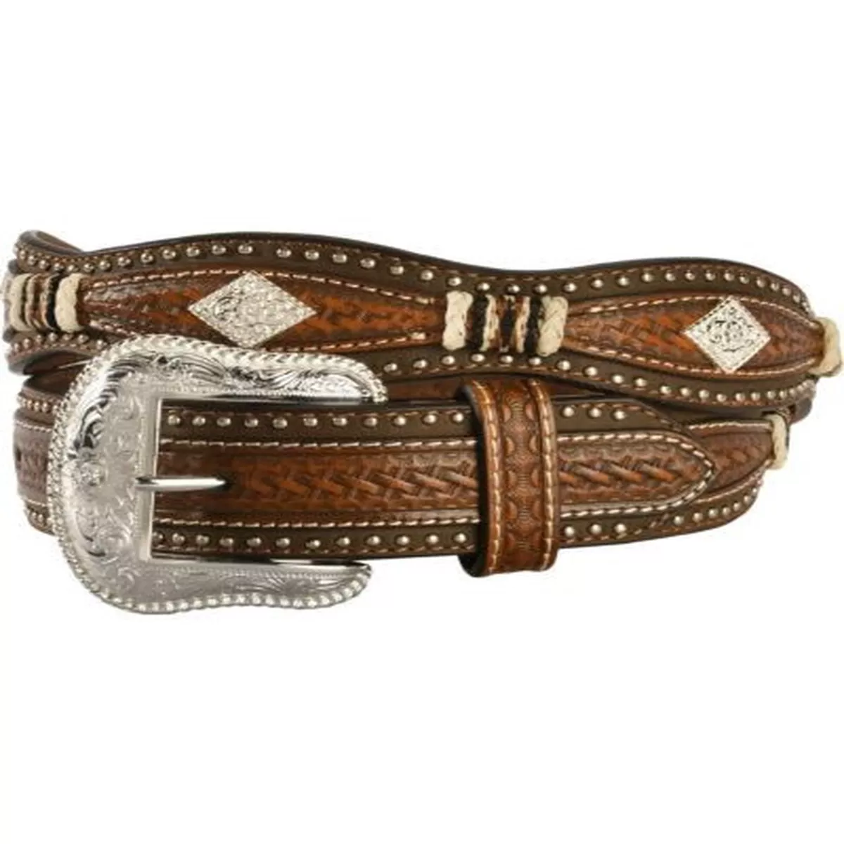 Nocona Men's Tan 1.5 Scalloped Belt