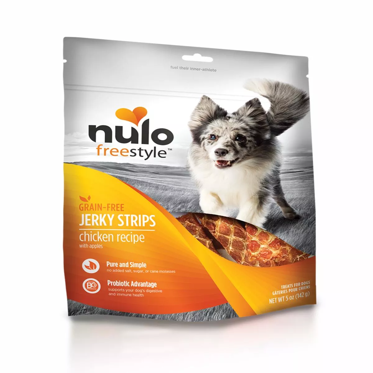 Nulo FreeStyle Chicken & Apple Jerky Strips For Dogs