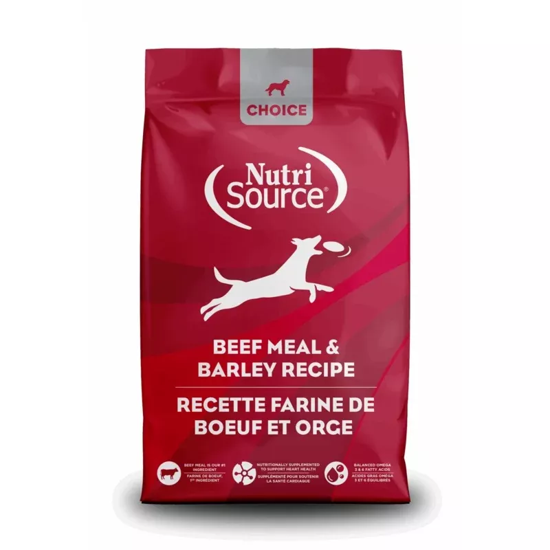 NutriSource Choice Dry Dog Food – Beef & Barely – 40lb Bag