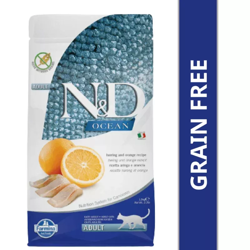 Ocean Cat Herring & Orange Adult Dry Food