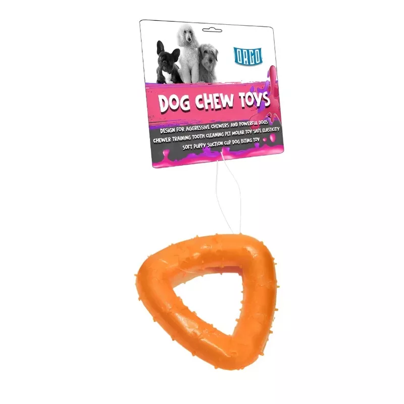 ORGO Dog Chew Toys Triangle Orange