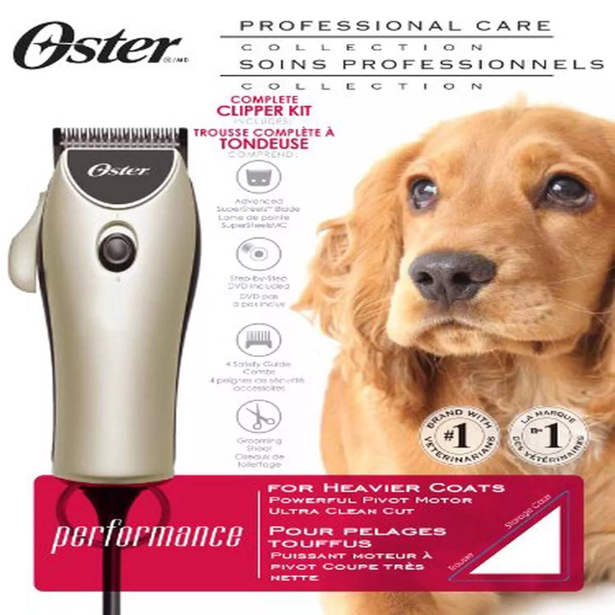 Oster 78033-000-200 Professional Performance Pivot Clipper Kit, Dusted Gold/Chrome – Default Title