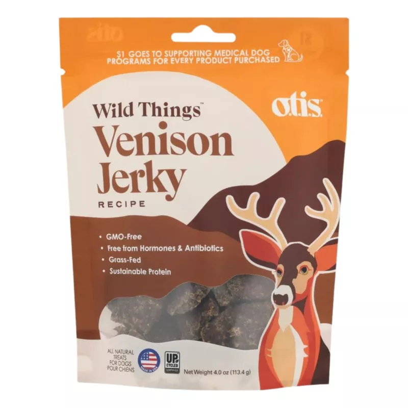 Otis Wild Things Venison Recipe Jerky Dog Treats 4 oz