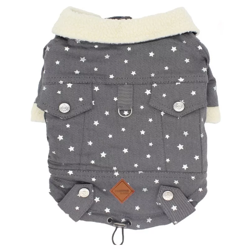 PAWSTAR Turquoise and gray jacket small for dog