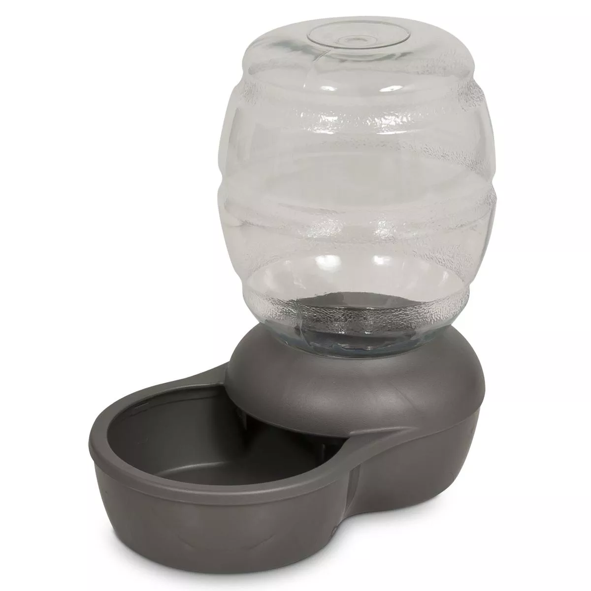 Petmate Replendish Waterer with Microban for Pets, Mason Silver