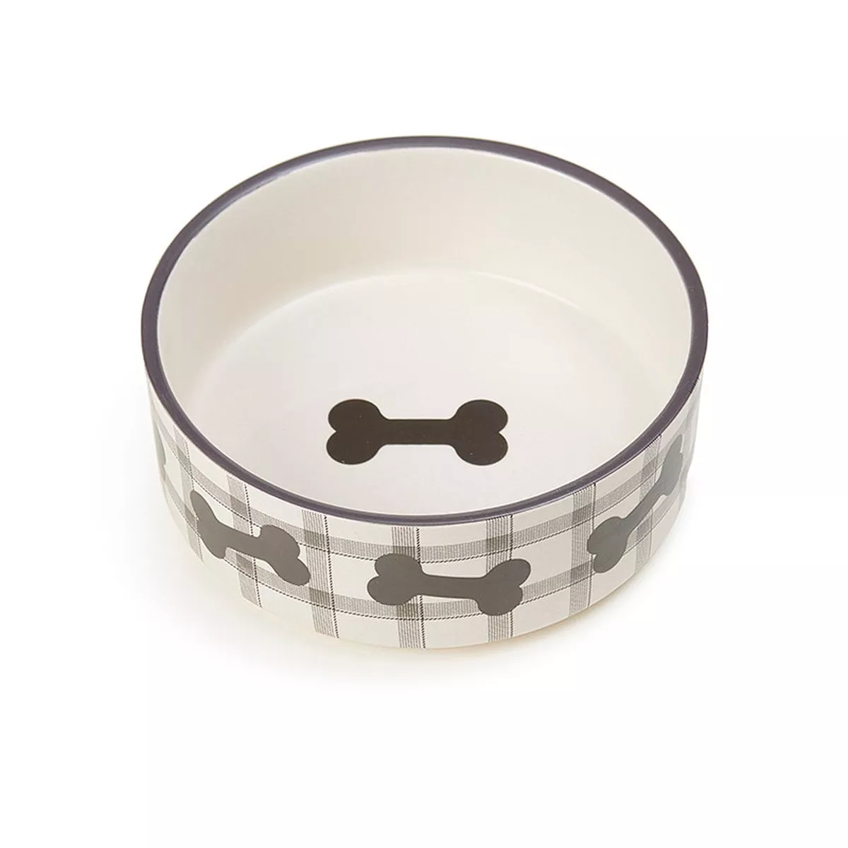 PetRageous Jasper Round Stoneware Dog Bowl