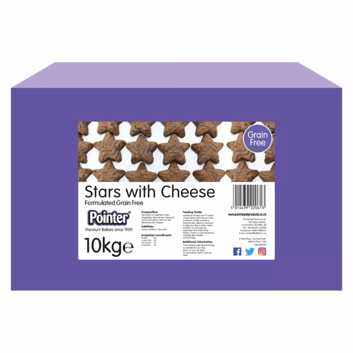 Pointer Grain Free Stars with Cheese 10kg