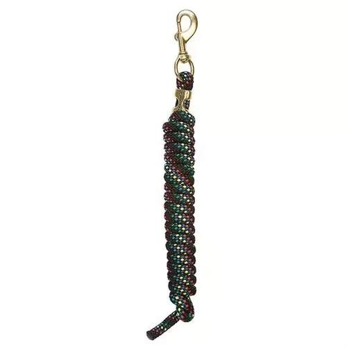 Poly Lead Rope with a Solid Brass 225 Snap – BK/RD/Green/Blue/Yellow/Purple