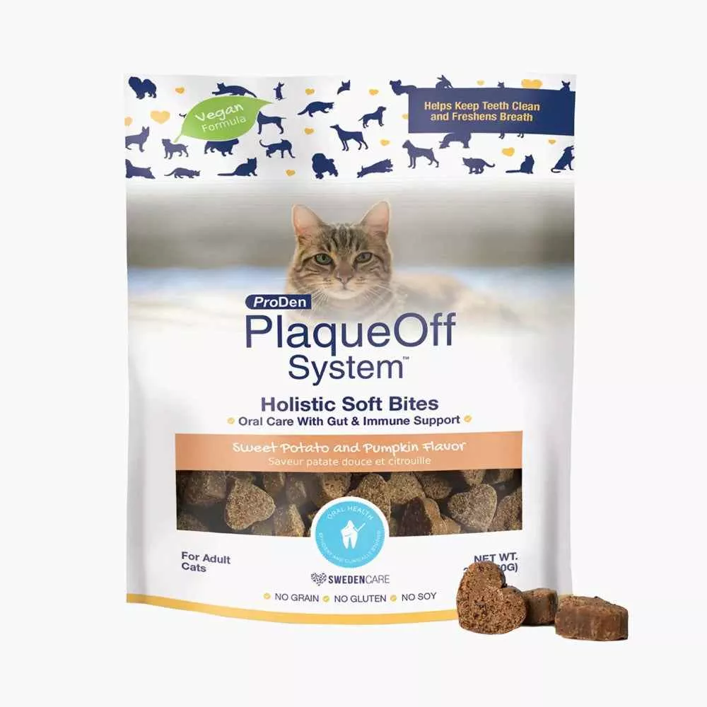 ProDen PlaqueOff Holistic Soft Bites - Oral Care with Gut & Immune Support Sweet Potato and Pumpkin Flavor
