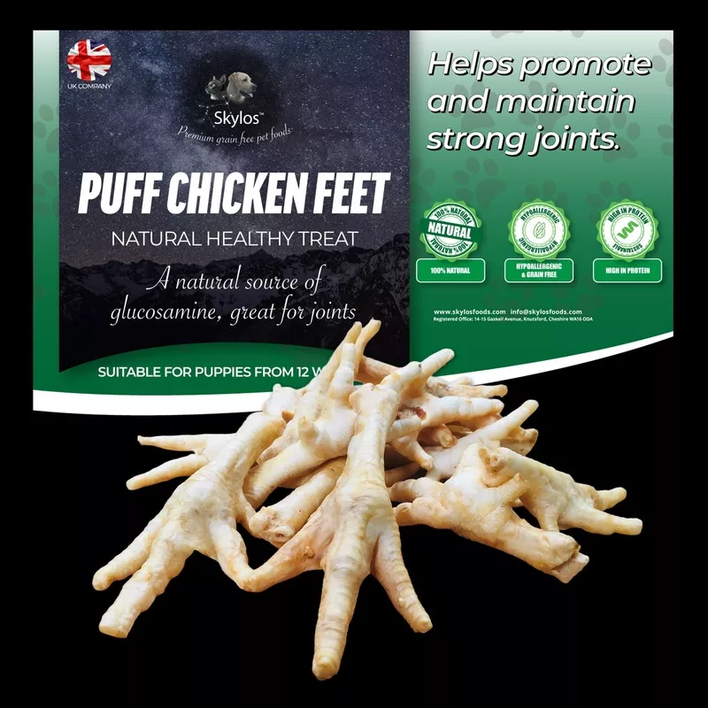 Puff Chicken Feet (Natural) 1kg, 2kg & 4kg
