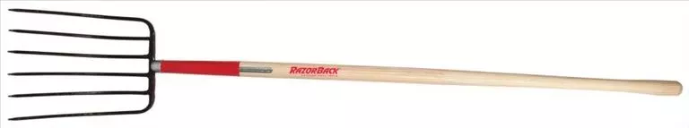 Razor-back, 6-Tine Maure Fork, Wooden Handle