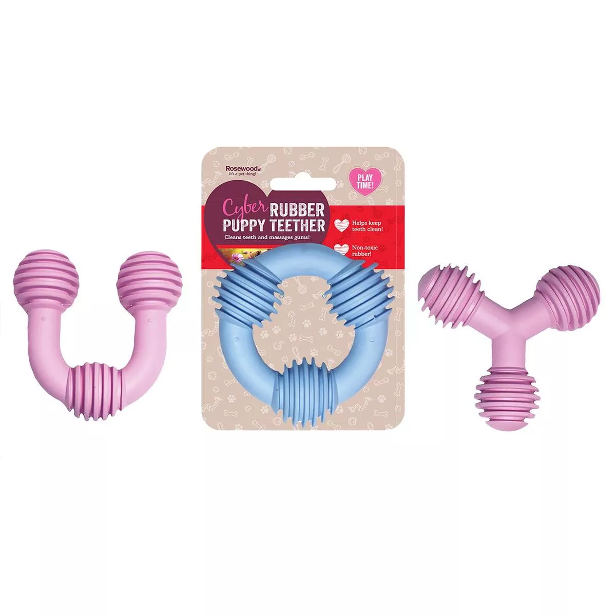Rosewood Cyber Puppy Teether Shapes