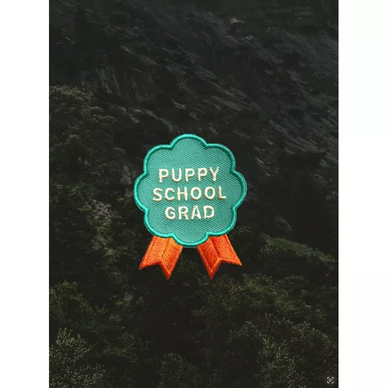 Scout's Honour - Puppy School Grad iron-on patch for dogs