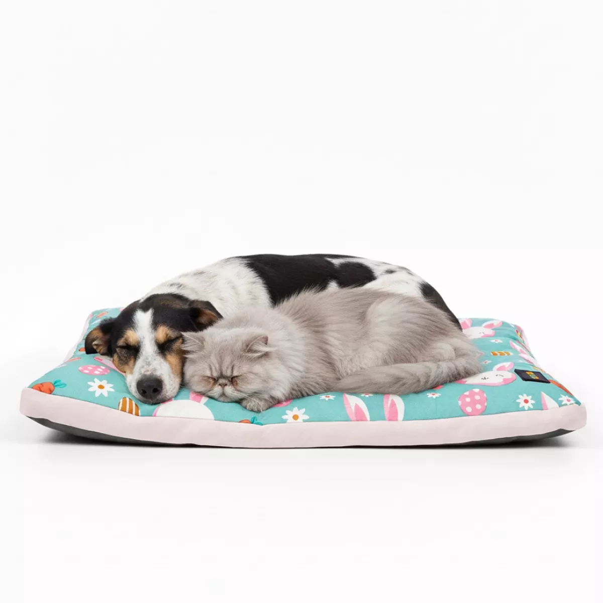Skatrs Bunny Bloom Flat Bed for Dogs & Cats (Light Blue)