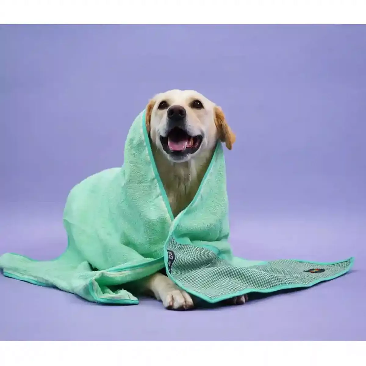 Skatrs Cuddle Microfiber Towel for Dogs and Cats (Green)