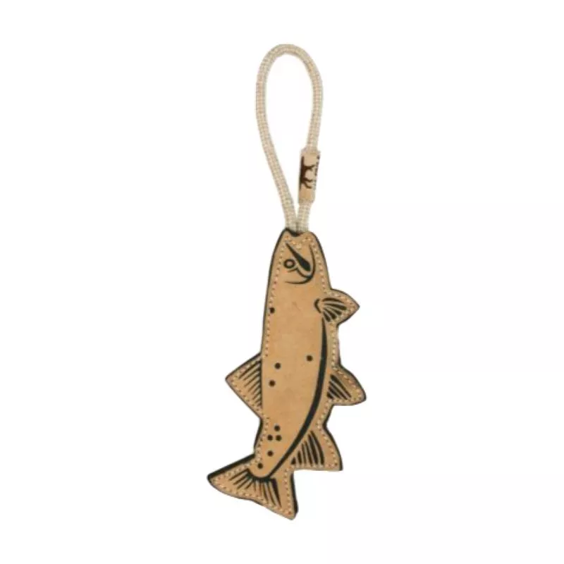 Tall Tails Leather Trout Tug Toy 16″