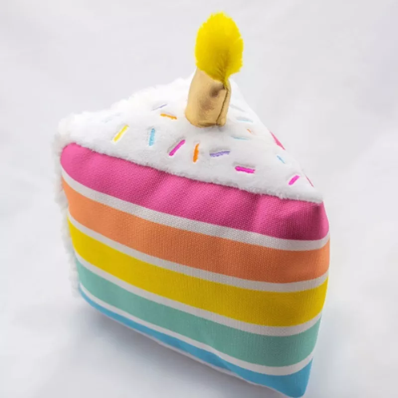 Thoozypet Birthday 5-Layer Cake Plush Dog Toys 8″