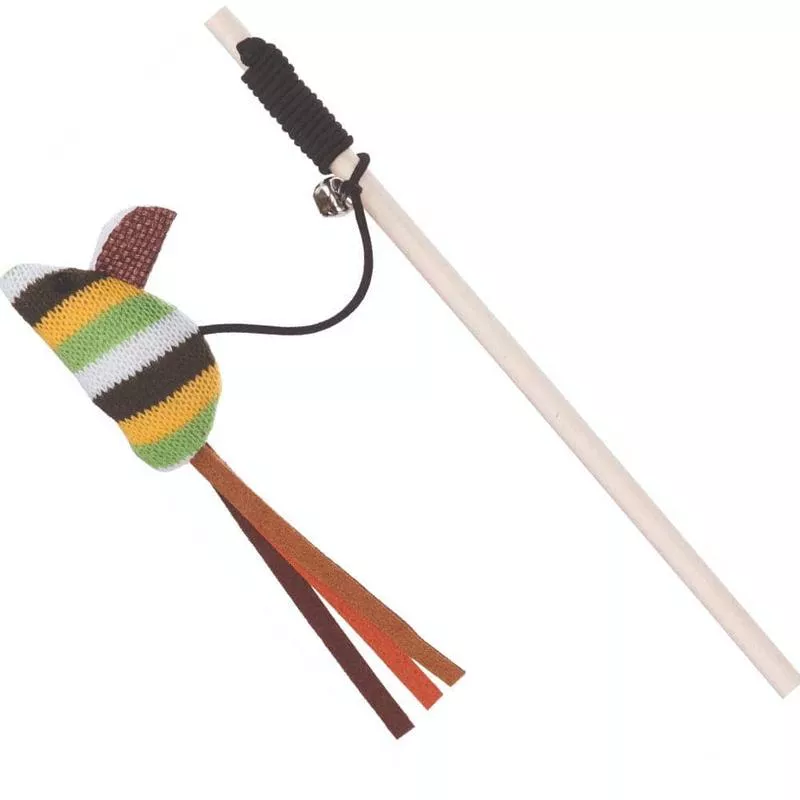 Trixie Playing Rod With Plush Mouse Toy For Cats (Brown) 50C