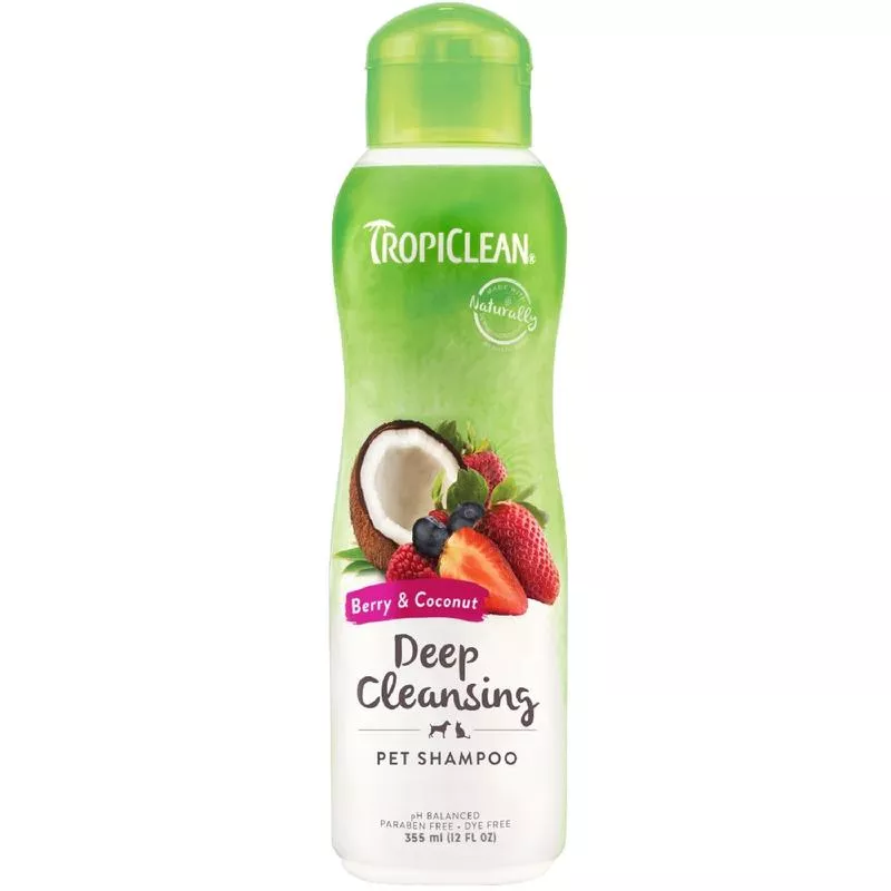 TROPICLEAN PET SHAMPOO BERRY AND COCONUT DEEP CLEANING 355ML