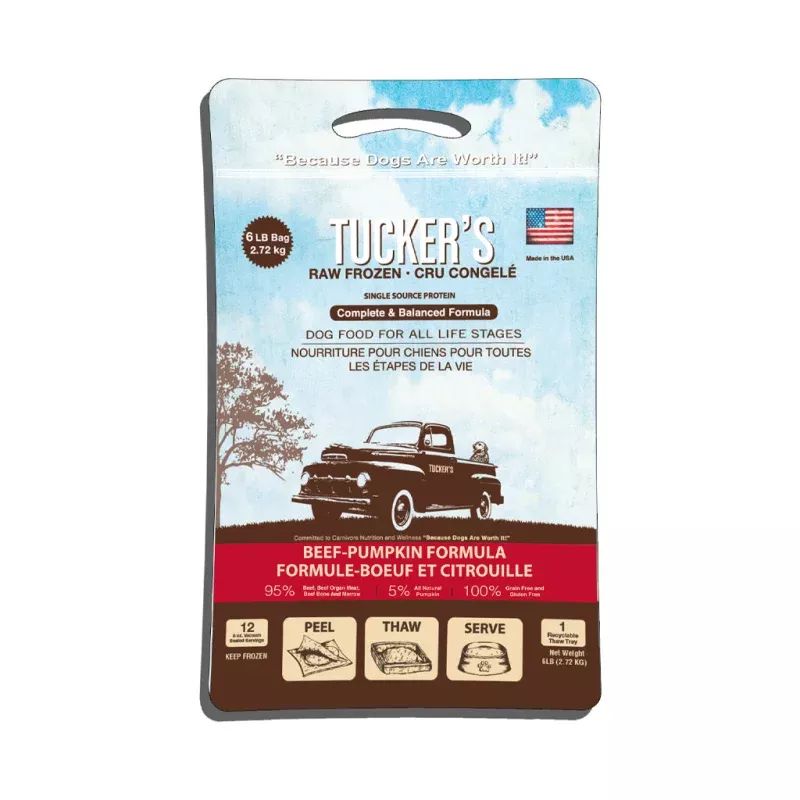 *Tucker's Raw Frozen Beef Pumpkin Formula