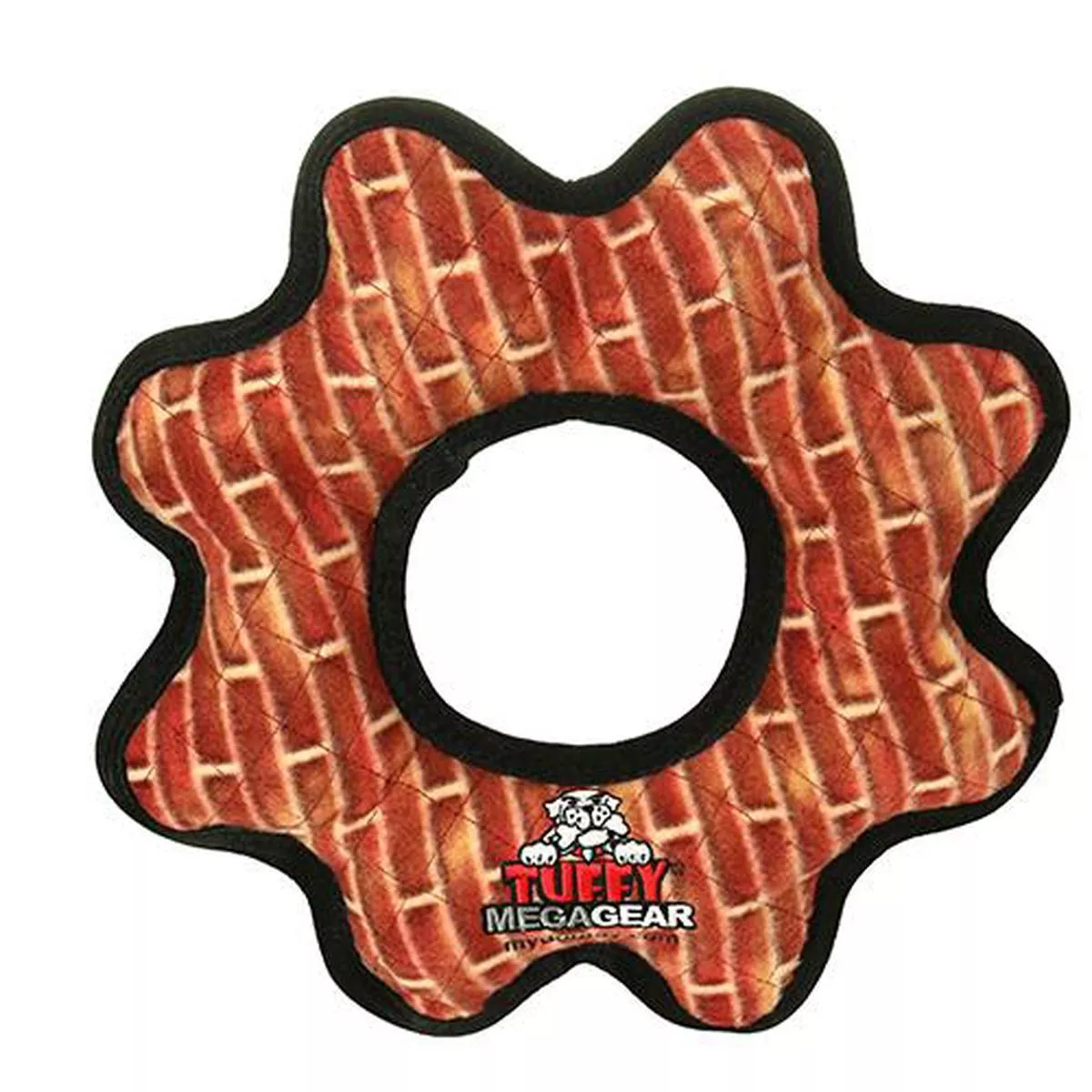 Tuffy Mega Gear Ring Dog Toy, Brick