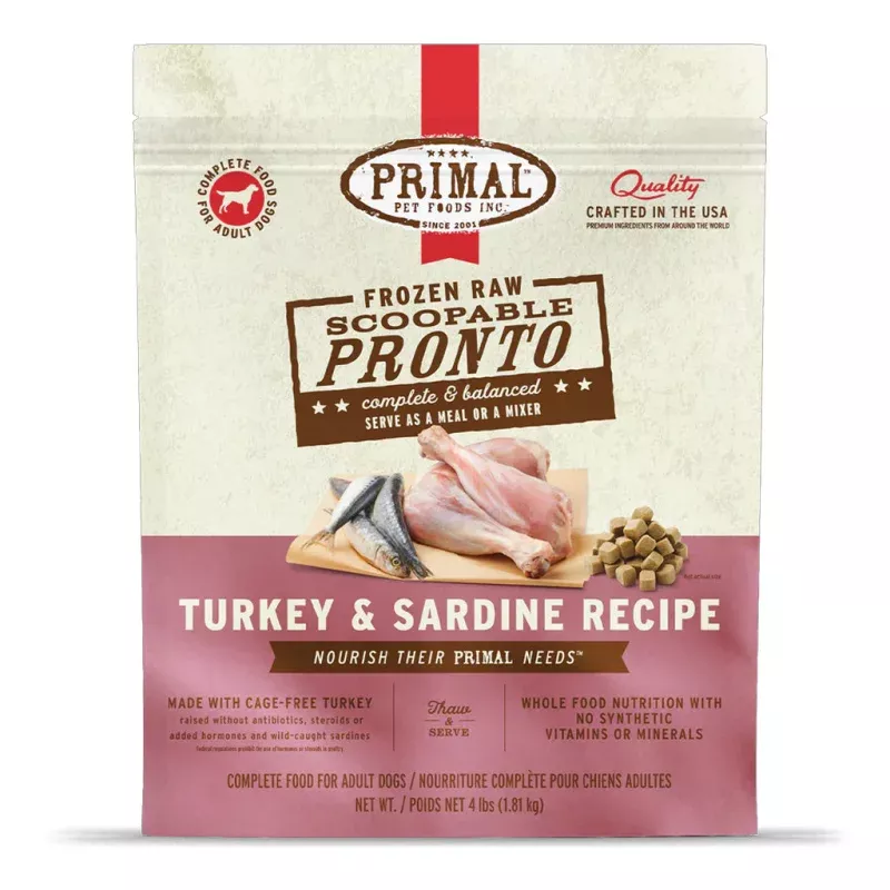 *Turkey & Sardine Pronto Frozen Raw for Dogs 4lb