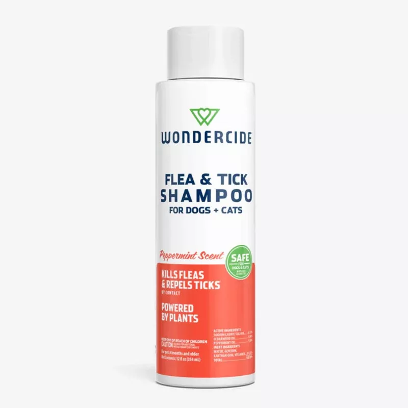 Wondercide Flea & Tick Liquid Shampoo Dogs + Cats Peppermint 12oz