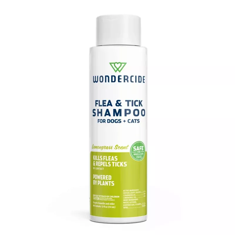 Wondercide Flea & Tick Shampoo Dogs + Cats Lemongrass 12 OZ