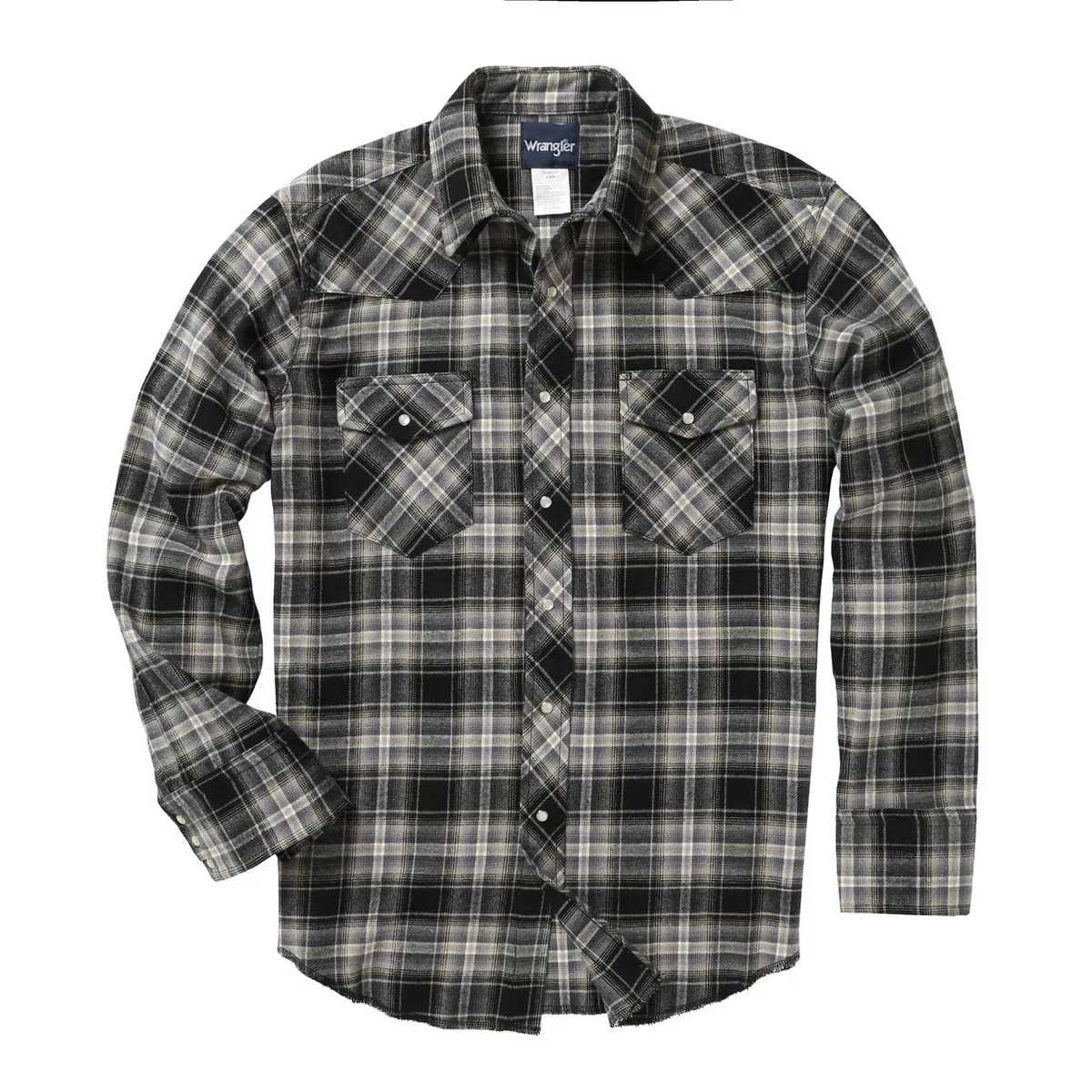 Wrangler Long Sleeve Flannel Plaid Assorted